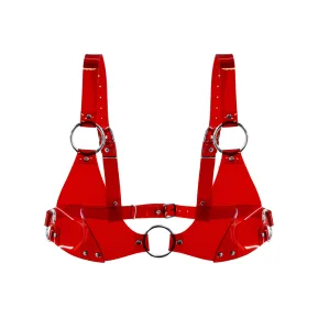 Feral Feelings Bikini Top Red Trasparent - Лиф классический из ПВХ