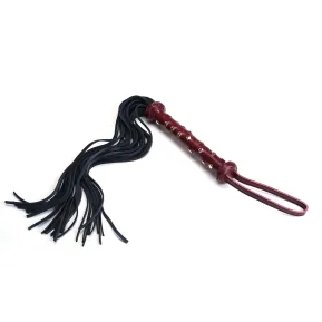 Liebe Seele Wine Red Studded Flogger - Флогер з шкіряною ручкою