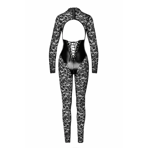 Комбинезон Noir Handmade F299 Enigma lace catsuit with underbust bodice - XXL
