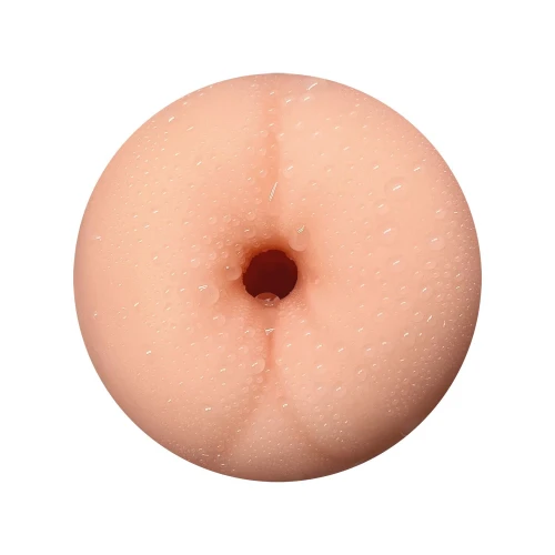 На фото изображен бело-бежевый Alive Maxi Flex L Anal  нежный мастурбатор для мужчин на светлом фоне 