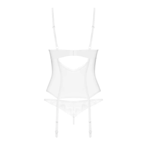 Корсет Obsessive Alissium corset & thong M/L (мятая упаковка!!!)