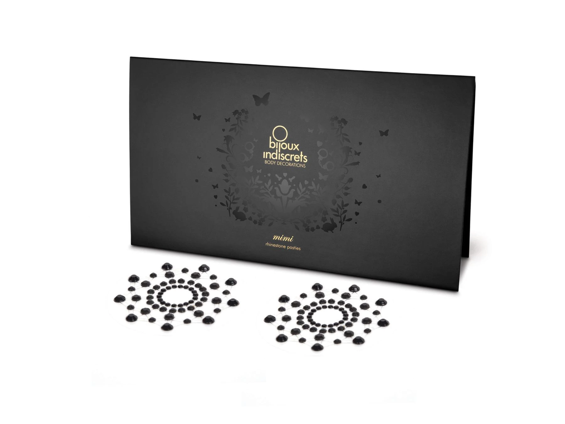 Mimi Black - Украшение на соски с кристаллами (пэстис, стикини)