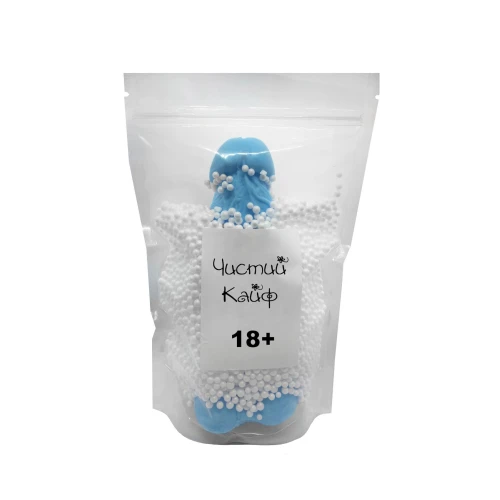 Чистый Кайф Blue size XL - Мыло-член с присоской 