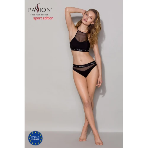 Passion PS006 TOP (L) - Спортивный женский топ (Черный)