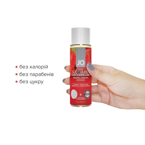 Смазка на водной основе System JO H2O - Watermelon (60 мл) без сахара, растительный глицерин