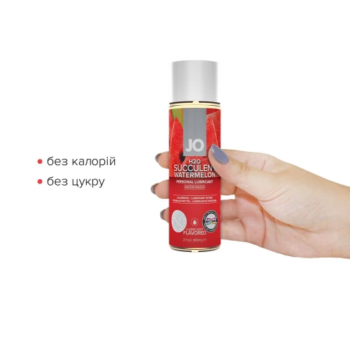 Смазка на водной основе System JO H2O - Watermelon (60 мл) без сахара, растительный глицерин
