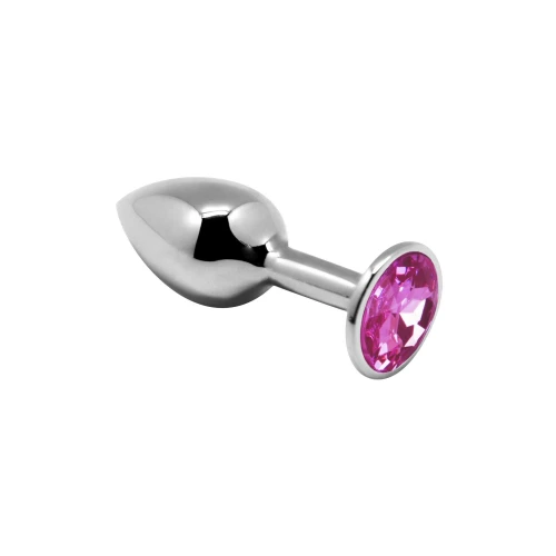 Alive Mini Metal Butt Plug Pink S - Анальна пробка з кристалом