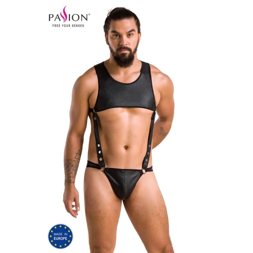 Passion 056 XXL/XXXL - Сексуальний чоловічий боді з трусами BODY ADAM black