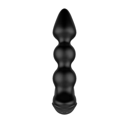 На цьому фото зображено чорний масажер простати у вигляді анальних намиста Nexus Bendz Prostate Edition для чоловіків на світлому фоні.