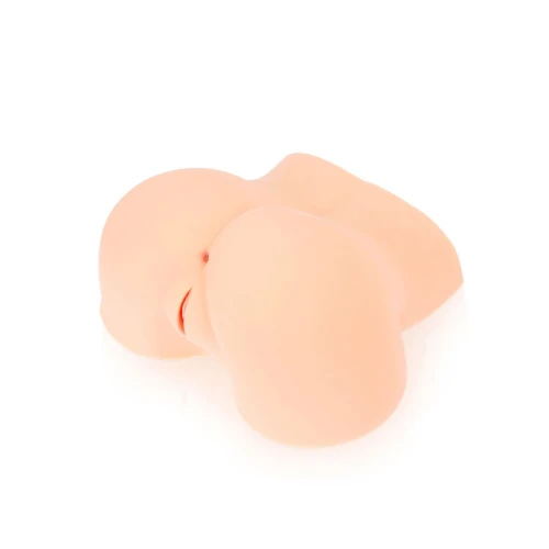 На фото зображено Kokos ALICE 2WayPlus - жіночий бежевий півторс вагіна-попа з ротацією та вібрацією для чоловіків на світлому тлі