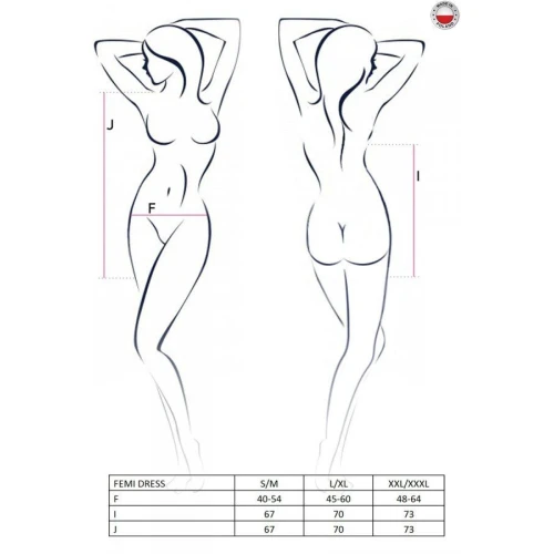 FEMI DRESS black S/M - Платье под латекс с глубоким декольте 