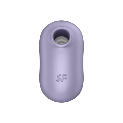 На фото зображено фіолетовий вакуумний вібратор Satisfyer Pro To Go 2 Violet для жінок на білому тлі.