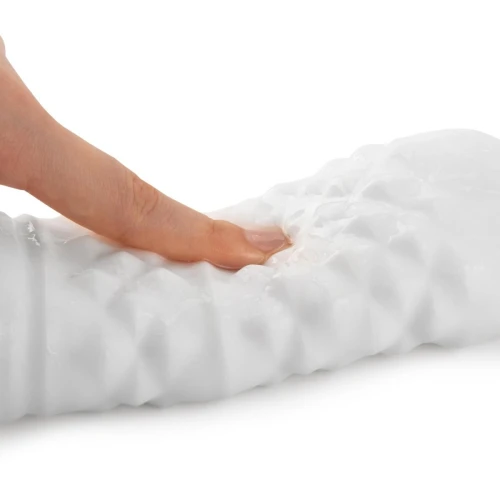 На фото зображено білий Otouch DECOR 1-В - Недорогий ручний мастурбатор на світлому фоні.