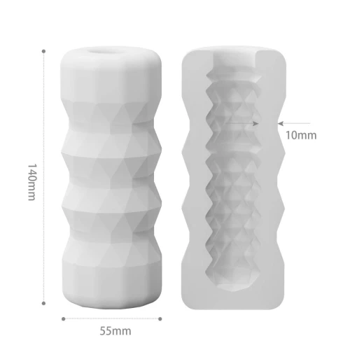 На фото зображено білий Otouch DECOR 1-В - Недорогий ручний мастурбатор на світлому фоні.