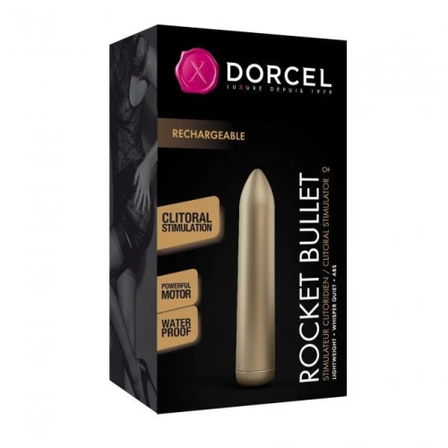 Перезаряжаемая вибропуля Dorcel Rocket Bullet Gold (мятая упаковка)