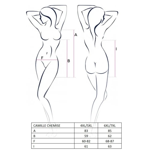 CAMILLE CHEMISE black 4XL/5XL - Приталенная сорочка