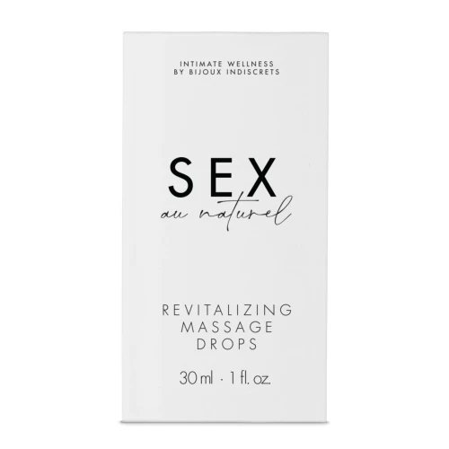 На фото изображен белый массажный гель Bijoux Indiscrets Sex au Naturel – Revitalizing Intimate Massage Gel для пар на белом фоне .
