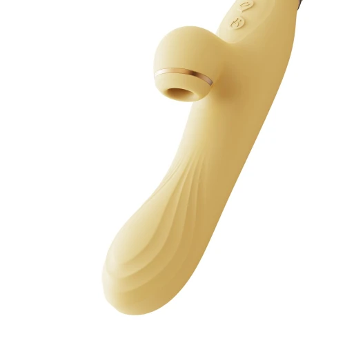 Zalo - ROSE Vibrator Lemon Yellow - Вибратор с вакуумом и подогревом