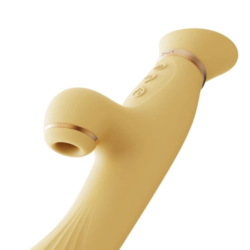 Zalo - ROSE Vibrator Lemon Yellow - Вибратор с вакуумом и подогревом