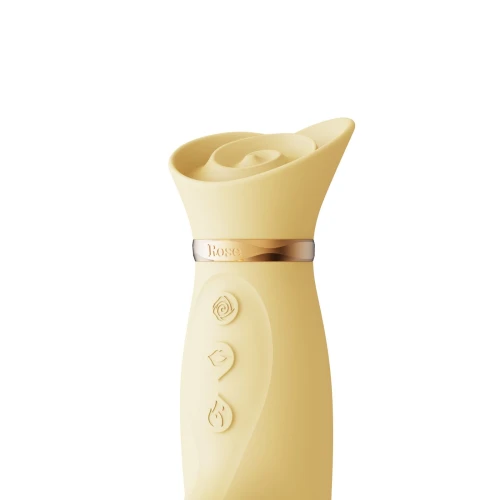 Zalo - ROSE Vibrator Lemon Yellow - Вибратор с вакуумом и подогревом