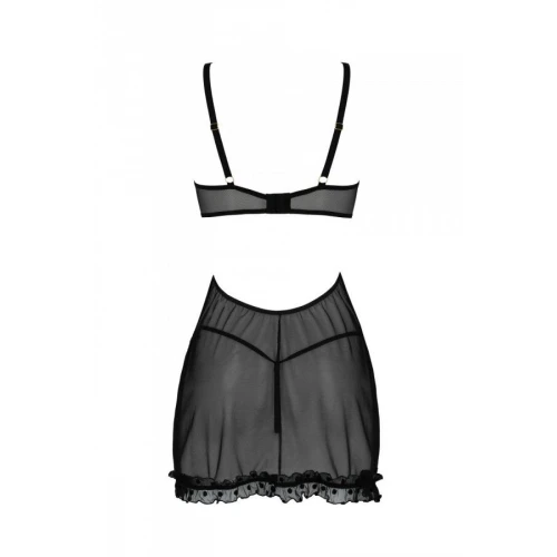 Пеньюар MARINA CHEMISE black S/M - Passion