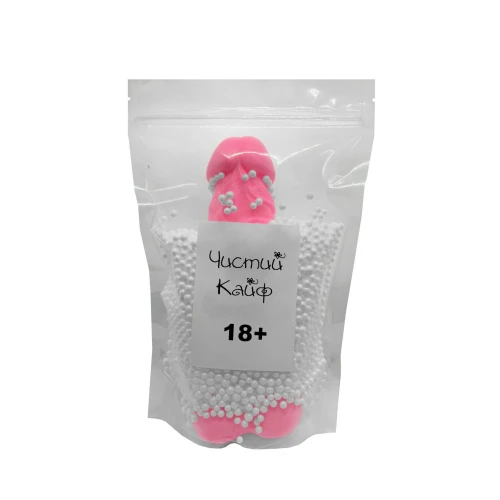 Чистый Кайф Pink size XL - Мыло-член с присоской