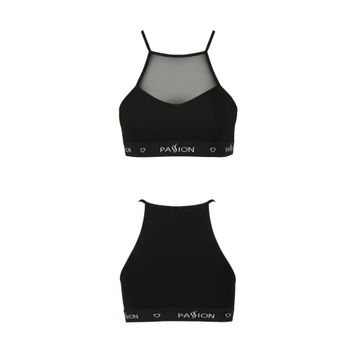 Passion PS006 TOP (XL) - Спортивный женский топ (Черный)