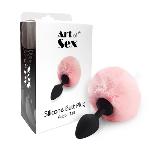 На фото зображена рожева силіконова анальна пробка Art of Sex - Silicone Butt plug Унісекс на світлому тлі