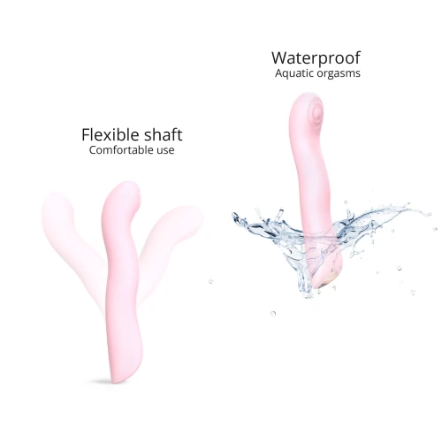 На фото изображен розовый вагинальный и анальный вибратор Love To Love SWAP - BABY PINK для женщин на белом фоне.