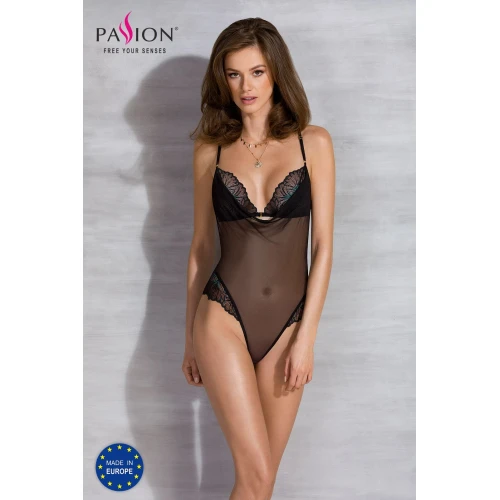 Passion DELIENA BODY black S/M - Пікантний боді для жінки
