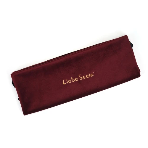 На фото зображено червоний оксамитовий мішечок для секс-іграшок Liebe Seele Wine Red Large Storage Bag Oblong унісекс на білому тлі.