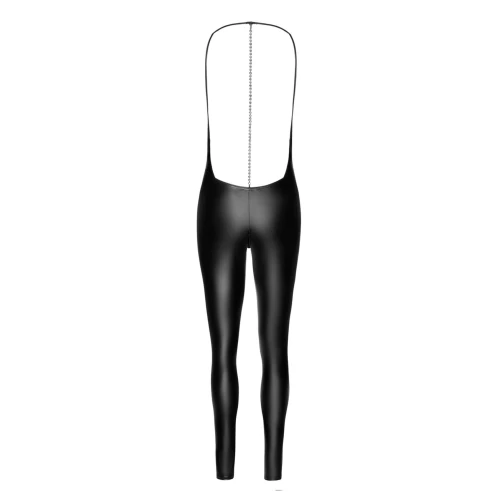 Комбинезон Noir Handmade F306 Mirage catsuit with jewelry rhinestone chain adorning the back - S