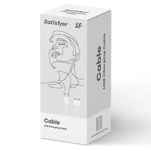 Зарядка (запасной кабель) для игрушек Satisfyer USB charging cable White (мятая упаковка!!!)