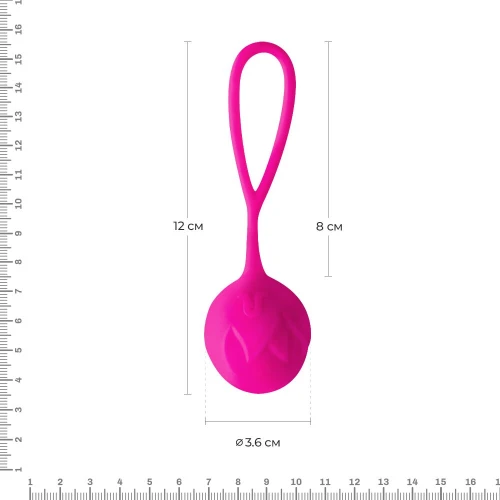 На фото зображено рожеві вагінальні кульки Adrien Lastic Geisha Lastic Balls Mía Magenta (L) для жінок на білому тлі.