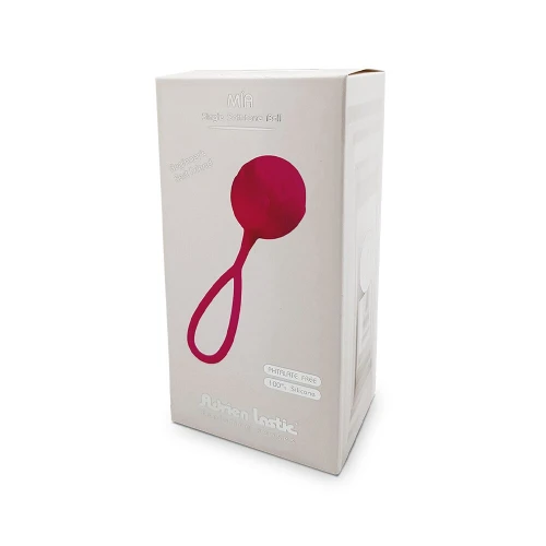 На фото зображено рожеві вагінальні кульки Adrien Lastic Geisha Lastic Balls Mía Magenta (L) для жінок на білому тлі.