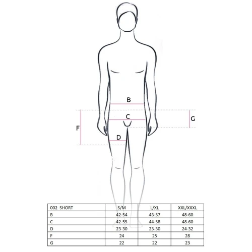 Мужские шорты с блестящим гульфиком Passion 002 SHORT black L/XL