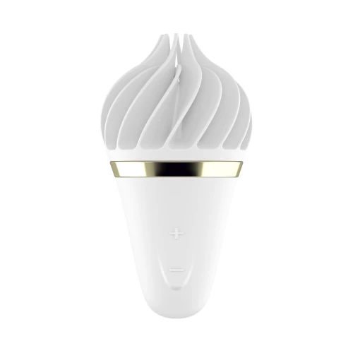 Satisfyer Lay-On - Sweet Treat White/Gold - Вибропуля в форме мороженого