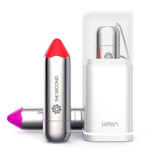 Leten The Second pretty pink — Вибратор—помада с индукционной зарядкой и очень мощным мотором