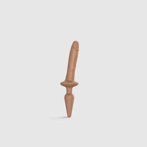Strap-On-Me SWITCH PLUG-IN REALISTIC DILDO CARAMEL - S - Реалістичний подвійний фалоімітатор