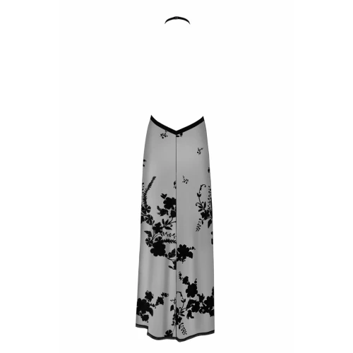 Сукня Noir Handmade F312 Divinity long flocked mesh dress with open back - L