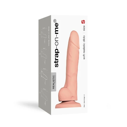 Реалистичный фаллоимитатор Strap-On-Me SOFT REALISTIC DILDO Vanilla - Size S (мятая упаковка)