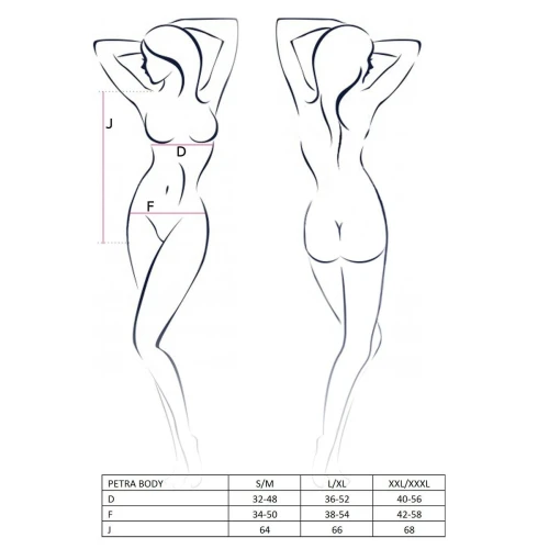 PETRA BODY black XXL/XXXL - Боді монокіні