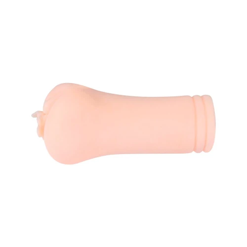 На фото зображено бежевий мастурбатор вагіна Kokos Yuki для чоловіків на білому тлі.