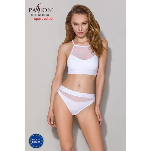 Passion PS006 TOP (M) - Спортивный женский топ (Белый) 