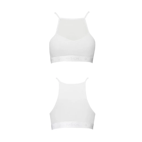 Passion PS006 TOP (M) - Спортивный женский топ (Белый) 