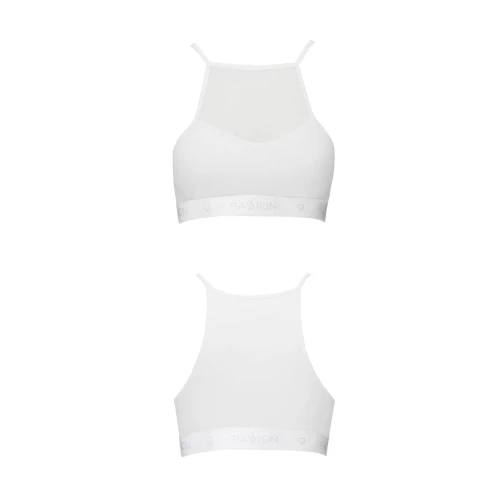 Passion PS006 TOP (M) - Спортивный женский топ (Белый) 