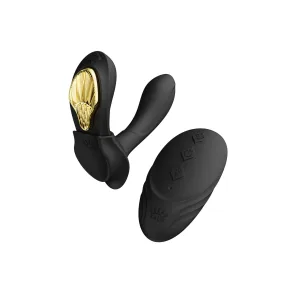 На фото чорний вібратор Zalo AYA Obsidian Black — вібратор для трусиків із насадкою.