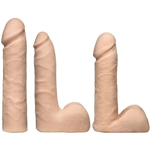 Doc Johnson Vac-U-Lock VIBRATING Dual Density ULTRASKYN Set - Набор для страпона 