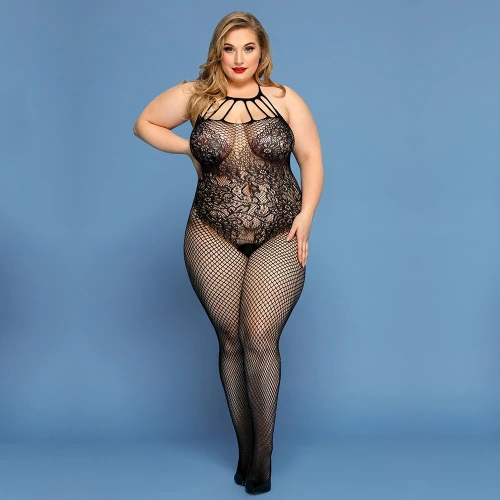 JSY P91168 Plus Size - Жіночий бодістокінг