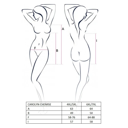 CAROLYN CHEMISE black 4XL/5XL - Приталенная сорочка